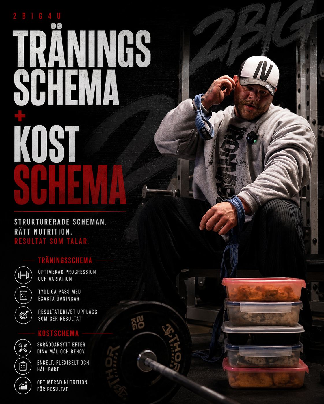 Träningsschema + Kostupplägg (utan uppföljning)